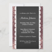 Schönes Rose Gold Glitzer Brautparty Einladung (Rückseite)