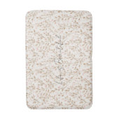 Schönes Rosé Rosa Creme Blumenmuster Badematte (Vorderseite Vertikal)