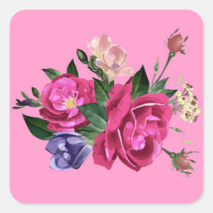 Schönes Rose Sticker Set