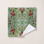 Schönes Rosehip Abstraktes Bad Handtuch Set (Waschlappen)