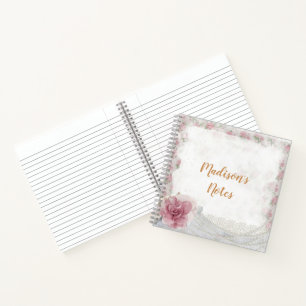 Schönes Rosen-Design-Notizbuch für Fotos & mehr Notizblock