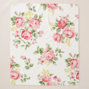 Schönes Rosenblumenmuster, kleiner Blumenstrauß Sherpadecke