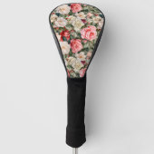 Schönes Rosengarten-Muster personalisiert Golf Headcover (Vorderseite)