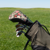 Schönes Rosengarten-Muster personalisiert Golf Headcover (In SItu)