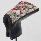 Schönes Rosengarten-Muster personalisiert Golf Headcover (3/4 Vorderseite)