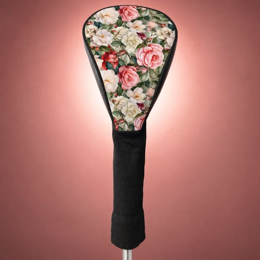 Schönes Rosengarten-Muster personalisiert Golf Headcover