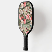Schönes Rosengarten-Muster personalisiert Pickleball Schläger (Links)