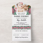 Schönes Rosengebirge Foto Namensfeier All In One Einladung (Innen Boden)