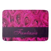 Schönes Rosenmonogramm Badematte (Vorderseite)