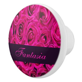 Schönes Rosenmonogramm Keramikknauf