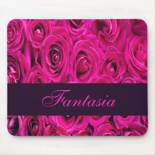 Schönes Rosenmonogramm Mousepad (Vorne)