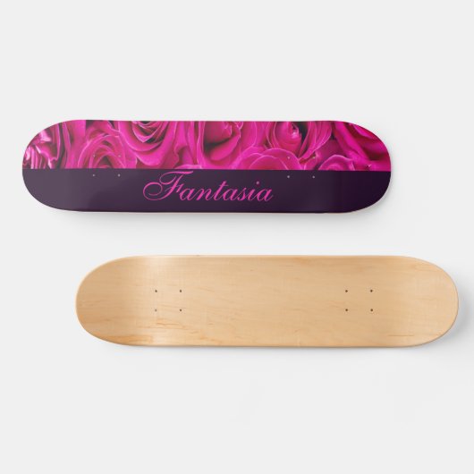 Schönes Rosenmonogramm Skateboard (Horizontal)