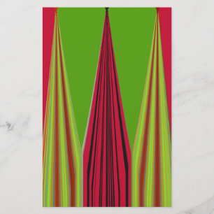 Schönes, rot-gelb-grünes Fraktal Kunstdesign Briefpapier