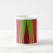 Schönes, rot-gelb-grünes Fraktal Kunstdesign Kaffeetasse (Mittel)