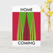 Schönes, rot-gelb-grünes Fraktal Kunstdesign Karte (Gelbe Blume)