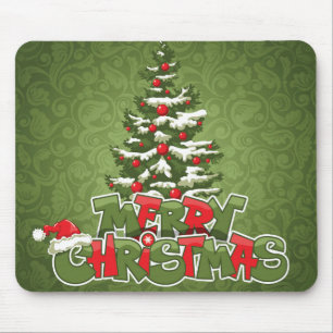 Schönes Rot-Grün-Weihnachten Inspiriert Mousepad