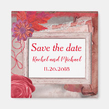 Schönes Rot Save the Date