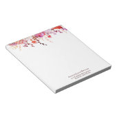 Schönes Rot und Lila Arrangement Notizblock (angewinkelt)