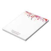 Schönes Rot und Lila Arrangement Notizblock (Rotiert)