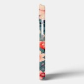 Schönes Rot/Weiß-Blume Blumenmuster Case-Mate iPhone Hülle (Rückseite / Links)