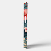 Schönes Rot/Weiß-Blume Blumenmuster Case-Mate iPhone Hülle (Rückseite / Rechts)