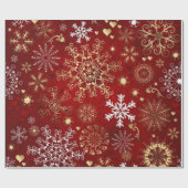 Schönes Rot, Weiß und Goldene Weihnachten Geschenkpapier (Flach)