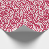 Schönes rot-weißer Stern farbiges Vektordesign Geschenkpapier (Ecke)