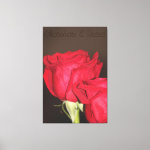 Schönes Rote Rose-Foto Leinwanddruck