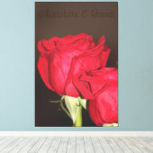 Schönes Rote Rose-Foto Leinwanddruck (Insitu (Holzboden))