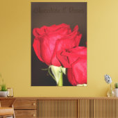 Schönes Rote Rose-Foto Leinwanddruck (Insitu (Wohnzimmer))