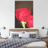 Schönes Rote Rose-Foto Leinwanddruck (Insitu (Schlafzimmer))