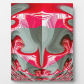 schönes rotes Aschengrau geometrisches Motiv ART D Fotoplatte (Vorderseite)