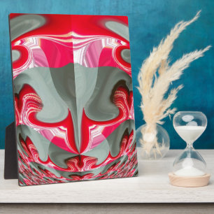 schönes rotes Aschengrau geometrisches Motiv ART D Fotoplatte