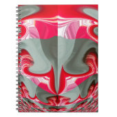 schönes rotes Aschengrau geometrisches Motiv ART D Notizblock (Vorderseite)