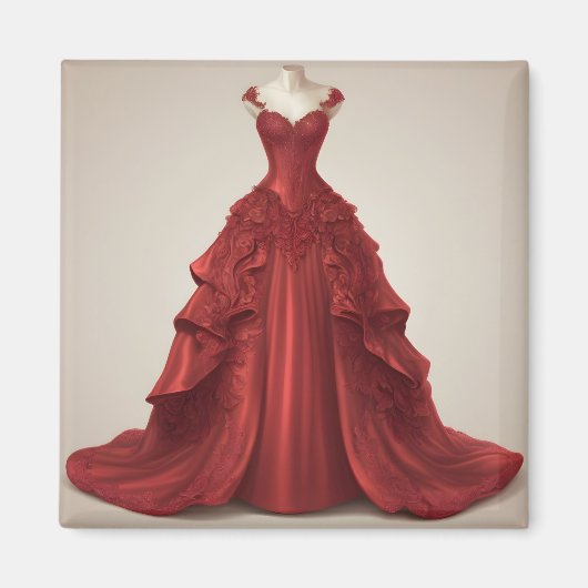 Schönes rotes Ballgow Magnet (Vorne)