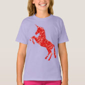 Schönes Rotes Einhorn T-Shirt (Vorderseite)