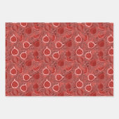 Schönes rotes Feigenfruchtmuster Geschenkpapier Set (Vorderseite 2)