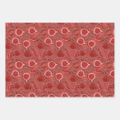 Schönes rotes Feigenfruchtmuster Geschenkpapier Set (Vorderseite)
