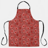 Schönes rotes Feigenfruchtmuster Schürze (Vorderseite)