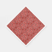 Schönes rotes Feigenfruchtmuster Serviette (Ecke)