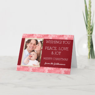 Schönes Rotes Foto Weihnachtsgrüße Feiertagskarte