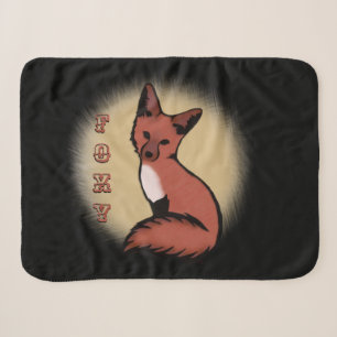 Schönes rotes Foxy Fox-Schwarzes Sherpadecke