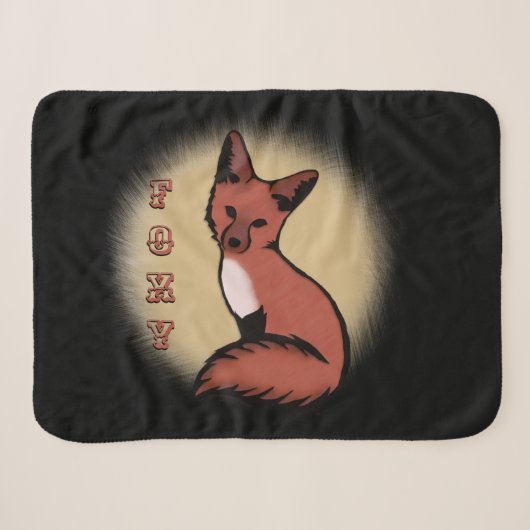 Schönes rotes Foxy Fox-Schwarzes Sherpadecke (Vorderseite (Horizontal))