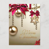 Schönes Rotes frohe Weihnachten Neues Jahr (Vorderseite)