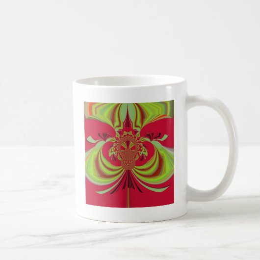 Schönes rotes gelbes Design. Inspirationsvektorco Kaffeetasse (Rechts)