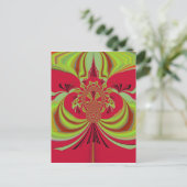 Schönes rotes gelbes Design. Inspirationsvektorco Postkarte (Stehend Vorderseite)