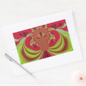 Schönes rotes gelbes Design. Inspirationsvektorco Rechteckiger Aufkleber (Umschlag)