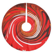 Schönes rotes Glück Weihnachten Polyester Weihnachtsbaumdecke (Vorderseite)