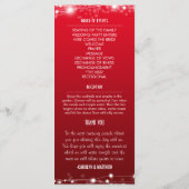 Schönes Rotes Hochzeitsprogramm für glühende Stern Programm (Rückseite)