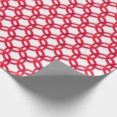 Schönes rotes Muster Geschenkpapier (Ecke)